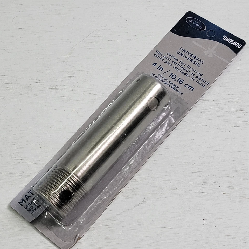 Harbor Breeze 4-in Brushed Nickel Steel Indoor Ceiling Fan Downrod