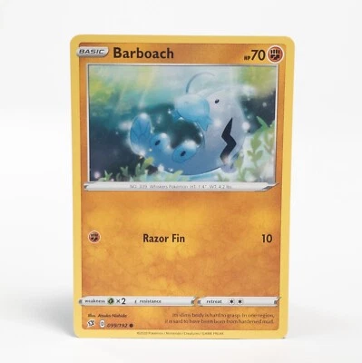 Barboach 099/192 Pokemon SWSH02: Rebel Clash Common NM - Image 1 of 2