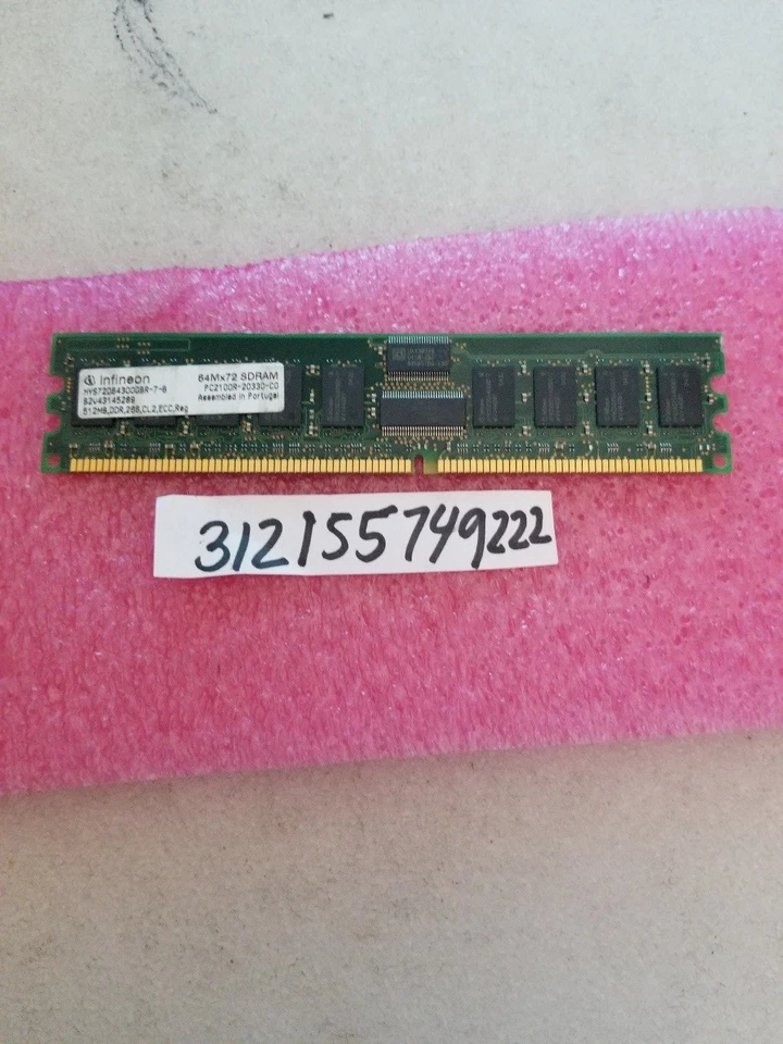 512MB PC DDR1 PC2100R  266  2100 DDR1-266MHZ 266 184PIN ECC-REG RDIMM  1RX4 64X4 - Image 1 of 1