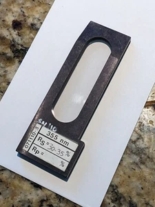 MOLECTRON:  Mounted Laser Optic   ( 355nm    RS= 30-35%  )   75 X 25mm - Picture 1 of 7