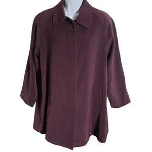 MISTY HARBOR SIGNATURE LADIES ALL WEATHER Wine LINED JACKET COAT SIZE 4 P - Picture 1 of 12