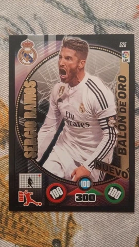 Chrome sticker Sergio Ramos New Golden Ball Adrenalyn league 2014 2015 15 Panini Cover