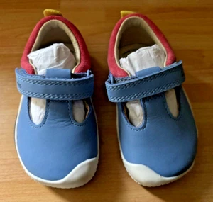 Clarks Roller Bright Baby Toddler Leather Shoes Size 3F BNWT RRP £34.95 Mid Blue - Picture 1 of 4