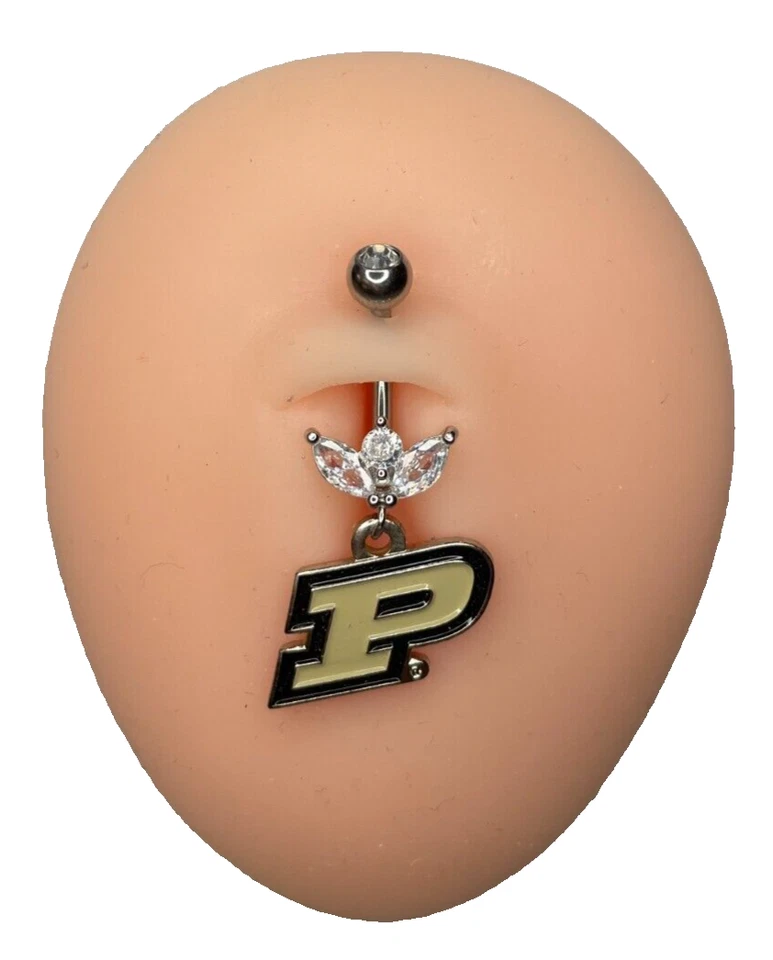 Purdue Boilermakers Anillo de Acero Marquesa Circonita cúbica Brote Piercing Vientre Hipoalergénico Foto 1 de 1