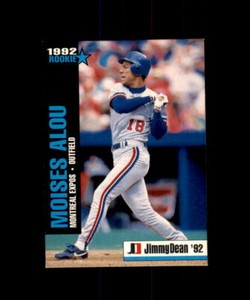 1992 Jimmy Dean Rookie Stars Montreal Expos Baseball Card #9 Moises Alou 