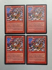 Rock Slide x4 Playset, MTG Visions (1997), Common Red Instant NM