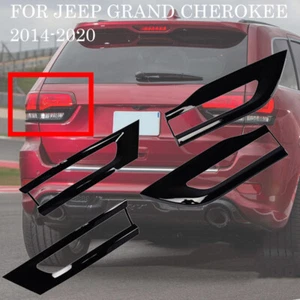 For Jeep Grand for Cherokee 2014-2020 Gloss Black Tail Light Trim Bezel Kit CL - Picture 1 of 12