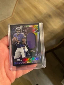 2023 Obsidian Lamar Jackson Sharpened Color Match Purple Etch Patch /75 Ravens - Picture 1 of 2