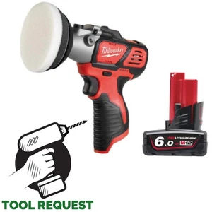 Milwaukee M12BPS-0 12V Sub Compact Polisher Sander (Body Only) & M12B6 6.0Ah Bat - Picture 1 of 20
