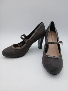 Roberto Vannini Mary Jane Heels Grey Suede UK 5 EU 38 - Picture 1 of 8
