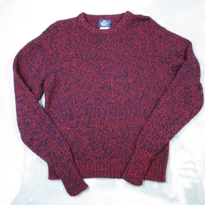 Vintage Woolrich Sweater Mens Medium Red Blue Marled Crewneck Knit Pullover - Image 1 of 4
