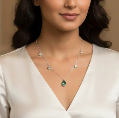 Colgante/Collar solitario de diamantes de 5,50 quilates certificado - ¡Tachuelas de diamantes GRATIS! Foto 1 de 4