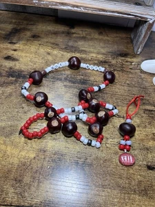 Ohio State Buckeyes Hand Made Necklace & Tie On. Football OSU “Got Nuts”. 17” - Picture 1 of 6