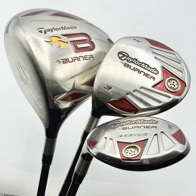 Quemador TaylorMade para mano izquierda 9,5* driver, 3 madera 15*, 3 rescate 19* rígido REAX Foto 1 de 4