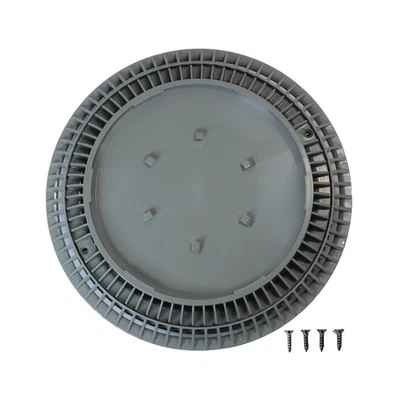AquaStar 10" Round Pool Main Drain Cover | CC10103 | Light Gray Suction Outlet - Image 1 of 4