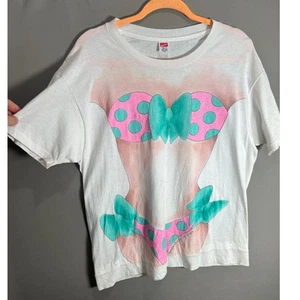 Vintage 1990 Bikini Body Graphic Single Stitch Graphic T Shirt Made USA Hanes XL - Picture 1 of 8
