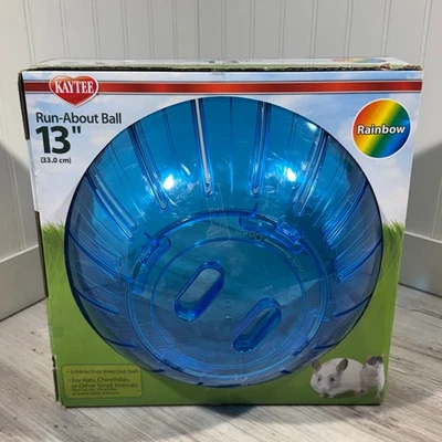 Kaytee Mega Run-About Ball for Pet Rats, Chinchillas Blue 13 Inches - Image 1 of 3