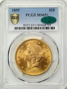 1899 G$20 Liberty Head Gold Double Eagle MS65+ PCGS CAC 40468791 - Picture 1 of 3