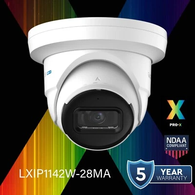 LTS PRO-X LXIP1142W-28MA IP 4MP 2.8mm Lens 98ft IR Built-in Mic Turret Camera - Image 1 of 4