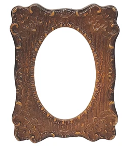 Front Panel Only Vintage Resin Plastic Frame Front & Glass Old Fashioned Ornate - Picture 1 of 19