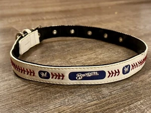 MLB Milwaukee Brewers Baseball Dog Collar XL - Picture 1 of 9