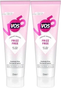 2pk Vo5 Frizz Free Air-Dry Hair Cream Natural Smooth Control 125ml Revives/Tames - Picture 1 of 8