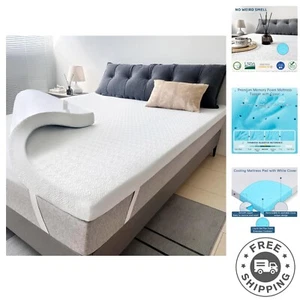 High-Density 3” Memory Foam Mattress Topper - Zippered, Waterproof & Breathable - Picture 1 of 11