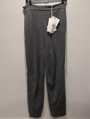 Stella McCartney Womens Pants Gray Straight Leg Soft Felted Trousers Size 44 - Image 1 of 4
