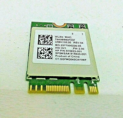 HP 11-AH117WM Wireless WiFi Card 915622-001 915623-001 - RTL8822BE 148 - Image 1 of 3