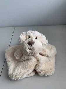 Kellytoy Beige Brown Dog Lovey Plush Security Blanket Embroidered Eyes - Picture 1 of 6