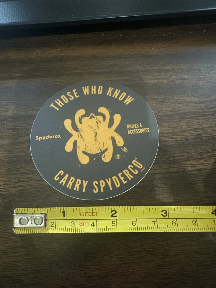 Spyderco Those Who Know Knives Vinyl Sticker Decal SHOT Show OEM Original 3” - Image 1 of 1