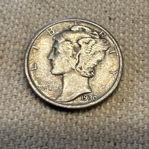 1930 Mercury Dime Nice Cover