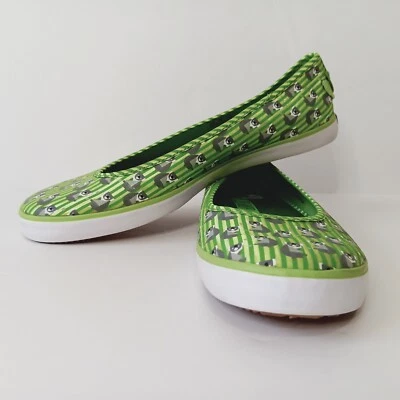 Keds Eleanor Women's Green Stripe Koala Bear Canvas Skimmers Size 9 - Image 1 of 4