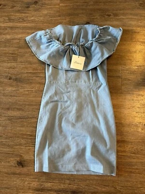 Mixology Esperanza Denim Dress New W/ Tags Medium - image 1 of 3