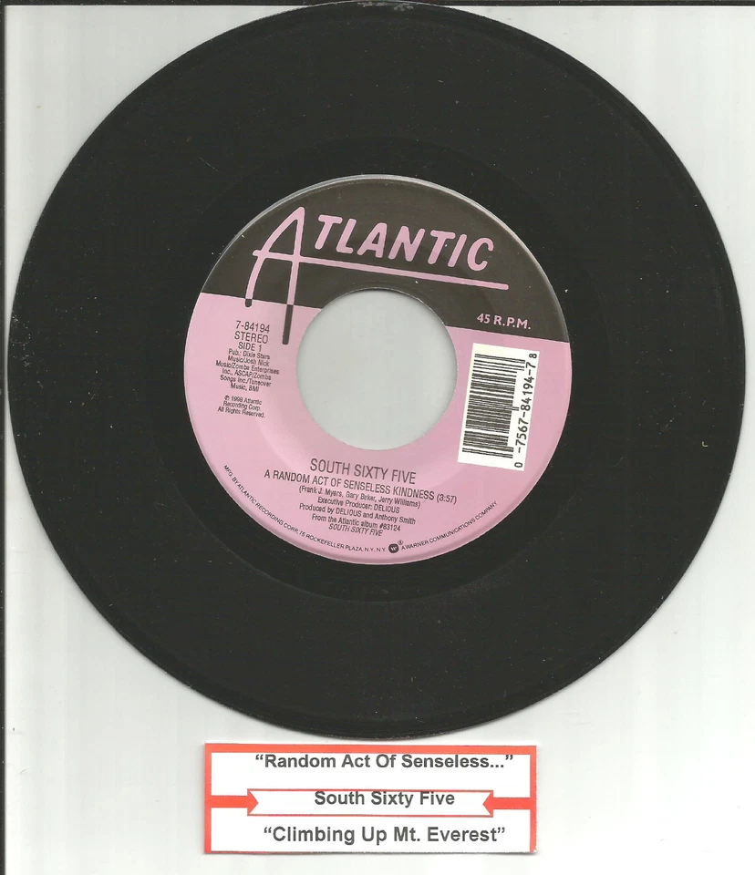 SOUTH SIXTY FIVE random Act / Climbing Up 7 INCH VINYL & JUKEBOX TITLE STRIP 65 - Image 1 of 1