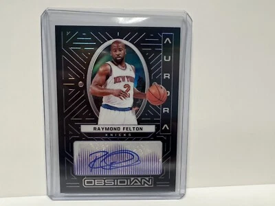 2021-22 Raymond Felton Panini Obsidian Autograph Aurora New York Knicks 20/75 - Image 1 of 4