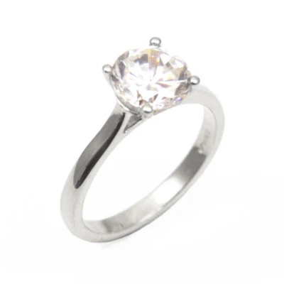 Platinum 2ct Engagement Ring Lab Created Diamond Solitaire 950 UK Hallmarked - Image 1 of 3