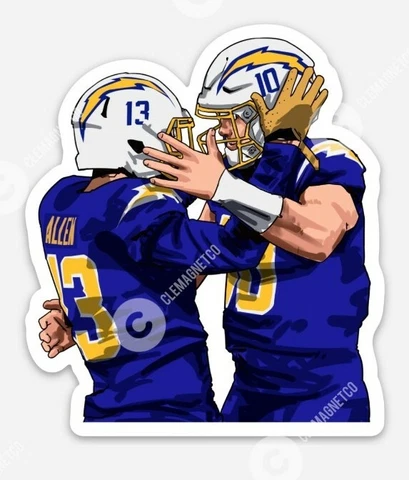 Justin Herbert Keenan Allen MAGNET - Los Angeles Chargers California LA Cover