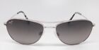 NEW UNUSED Maui Jim GS245-17 Baby Beach Aviator Sunglasses Silver Gray Polarized