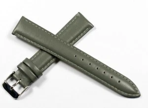 DARK GREY PADDED LEATHER WATCH STRAP 12MM 14MM 16MM 18MM 20MM 22MM - Picture 1 of 5