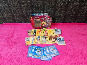 Pokemon GX Tag Team Trading Card Game Empty Tin Storage Box With 100+ Cards - Picture 1 of 14