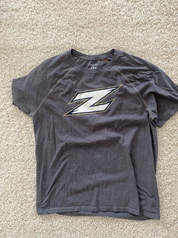 Champion Akron zips shirt adult extra large 1XL gray short sleeve casual mens*** Cover