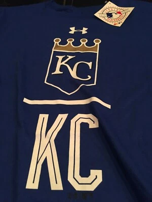 MENS UNDER ARMOUR MLB KANSAS CITY ROYALS SHORT SLEEVE T SHIRT M MEDIUM BLUE NWT - Image 1 of 2