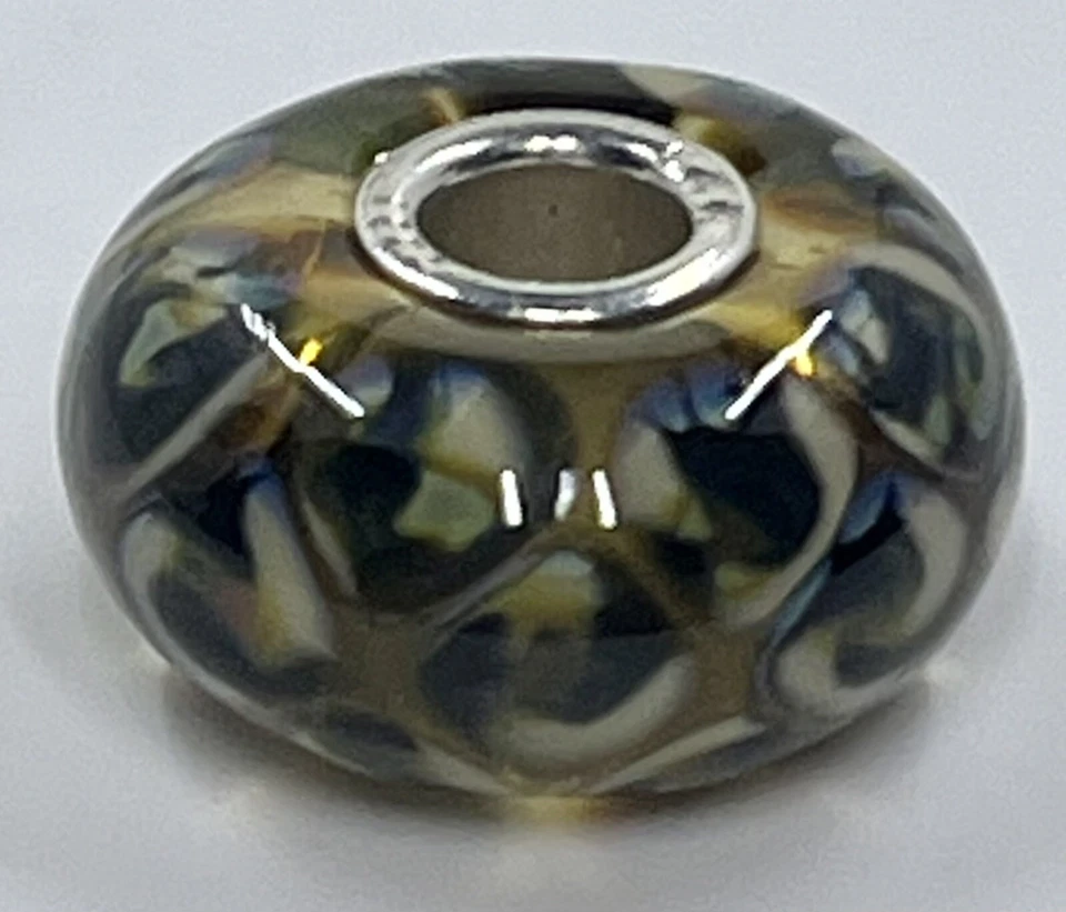Trollbeads Wildcat Wild Cat Sterling 925 Glass Bead (956) - Image 1 of 4