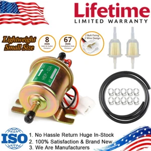 12V Electric Low Pressure Fuel Pump Kit for Trucks Boat Carburetor Lawn Mower US - Picture 1 of 23