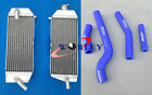 Radiateur aluminium + tuyau bleu pour YAMAHA YZF426 YZF450 YZ450F WR426F WR450F 00-05