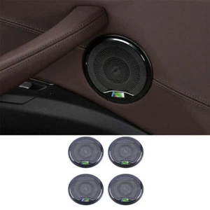 For BMW X3 G01 X4 G02 2018-21 Black Titanium Inner Door Speaker Ring Cover Trim - Picture 1 of 5