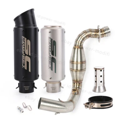 Whole System For BMW G310GS G310R 2016-2025 Header Pipe Black Exhaust Muffler Foto 1 de 4