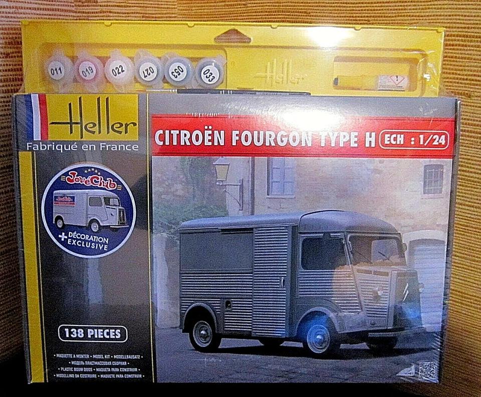 MAQUETTE 1/24 HELLER CITROEN FOURGON TYPE H AVEC KIT PEINTURE - Photo 1/1