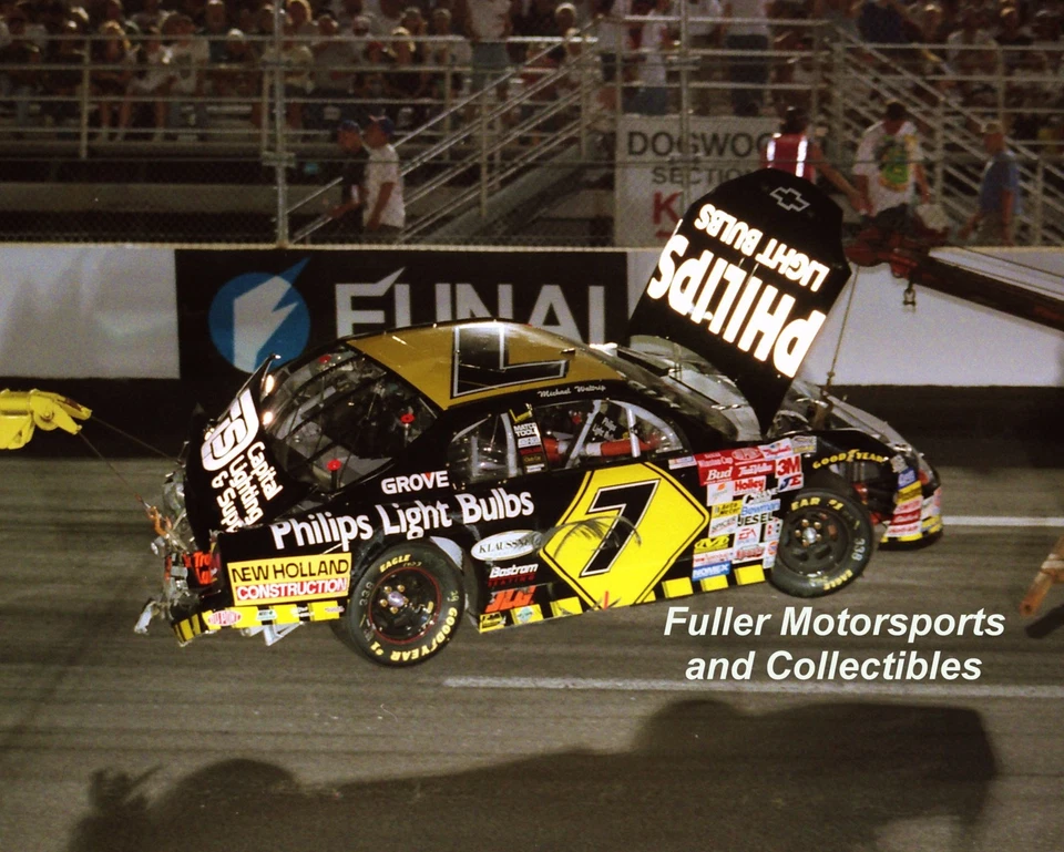 MICHAEL WALTRIP 2000 #7 PHILIPS NASCAR WINSTON CUP CRASH 8X10 PHOTO RICHMOND Foto 1 de 1